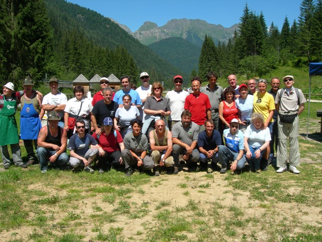 La foto del gruppo in settimana verde a falcade